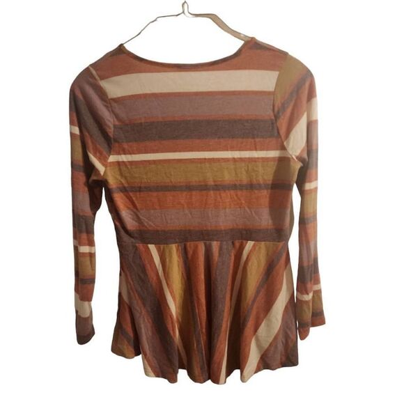 Andrée By Unit Striped Netural Fall Top Size Medium - Picture 10 of 10